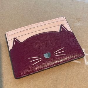 Kate Spade Meow Slim Card Holder, Pink, Raspberry Purchased new and never used